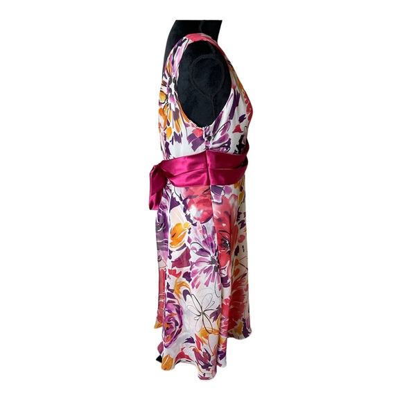 Kasper Dress Floral V Neck Midi Size 12 - Picture 3 of 9